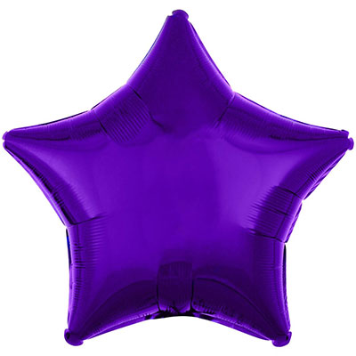 Фольгированный шар звезда "Металлик Purple"