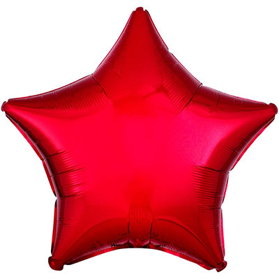 Фольгована кулька зірка "Металік Red"