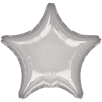 Foil balloon star "Metallic Silver"