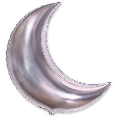 Фольгована куля "Місяць" silver
