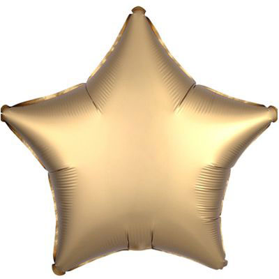 Фольгированный шар звезда "Сатин Gold"