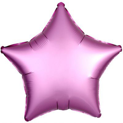 Фольгированный шар звезда "Сатин Flamingo"