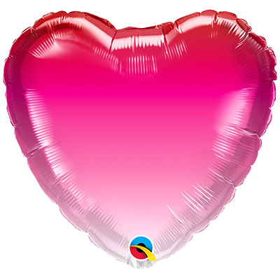 Foil balloon heart "Pink ombre"
