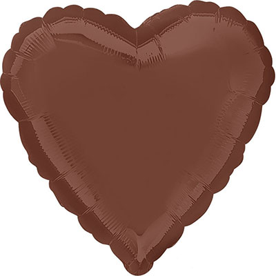 Фольгована кулька серце "Пастель Шоколад"
