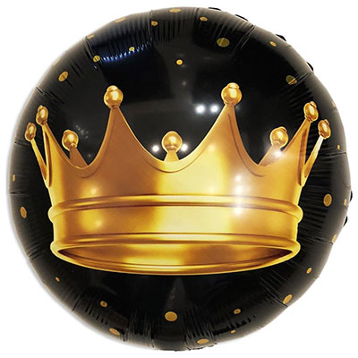 Foil round ball "Golden crown"