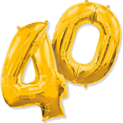 Foil balloons - number forty