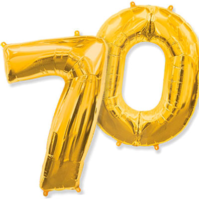 Foil balloons - number seventy
