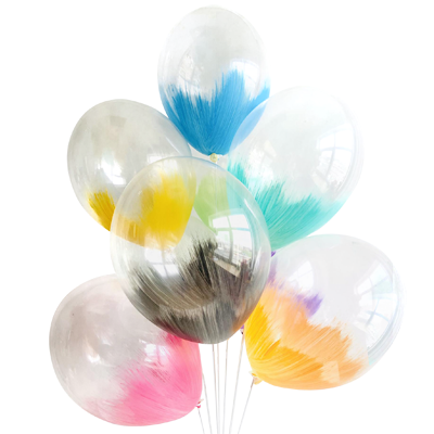 11 multi-colored helium balloons "Brush"
