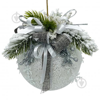 Christmas ball with "Silver" decor