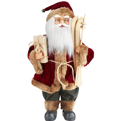 Santa Claus with skis