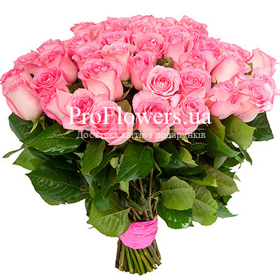 Bouquet of 29 roses "Flamingo"
