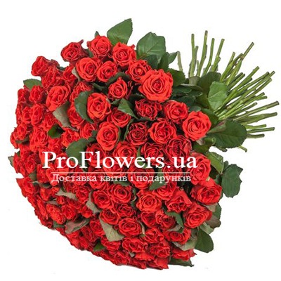 101 червона троянда "Оксамит" - зображення 2