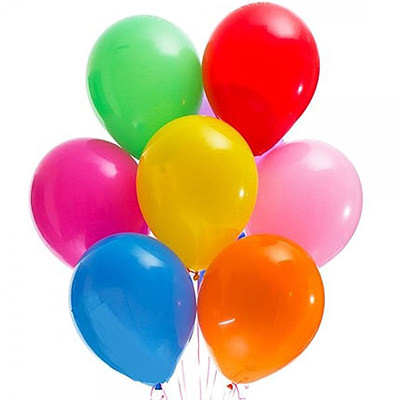 Multicolored helium balloons by the piece