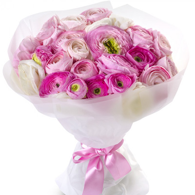 Bouquet of ranunculi "Pink sky"