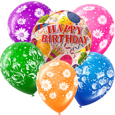 Mix of balloons "Happy Birthday"