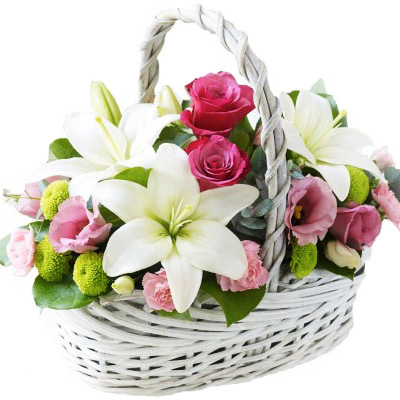 Basket with lilies "Provence"