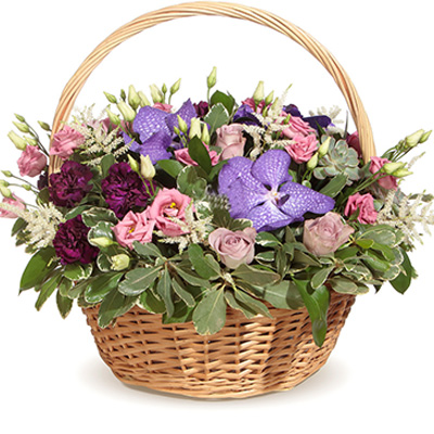 Basket of flowers "Colorful gift"
