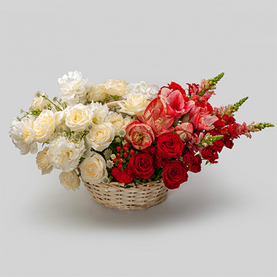 Flower basket "Two halves"