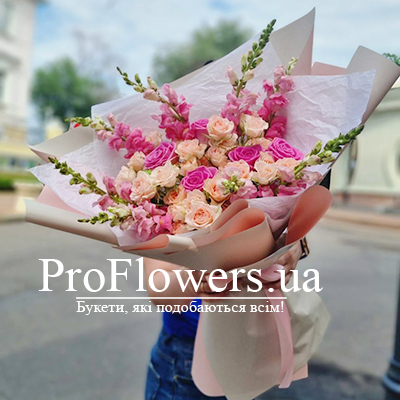 Букет цветов "Розовые мечты" - изображение 3