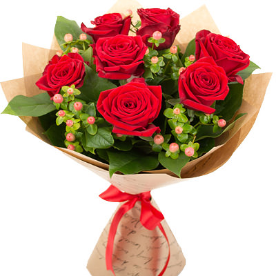 Bouquet of 7 roses "First date"