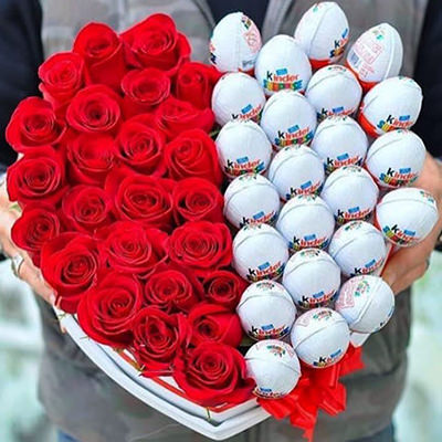 25 red roses with kindery "Surprise"