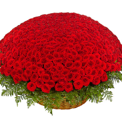Корзина цветов "1001 красная роза!"