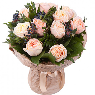 Bouquet of peony roses "Delicate aroma"