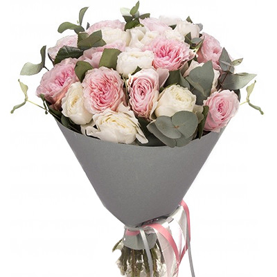 Букет пионовидных роз "Цветные блики"