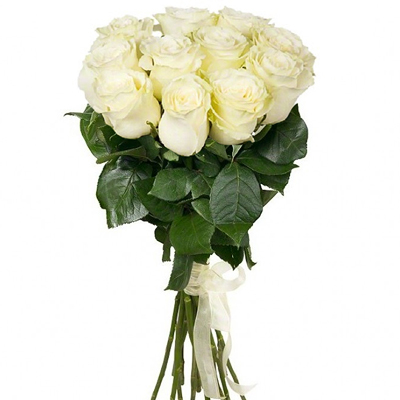 11 white roses