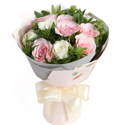 Bouquet of pink roses "Cascade"