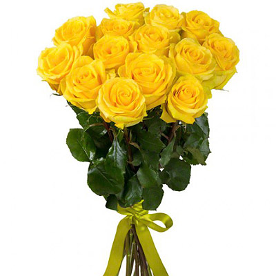 15 yellow roses