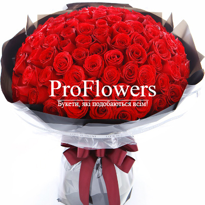 European bouquet of 51 red roses