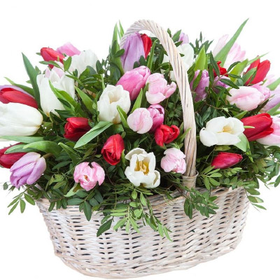 Basket of Tulips "Inspiration"