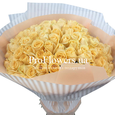 Bouquet of cream roses "Amelia"