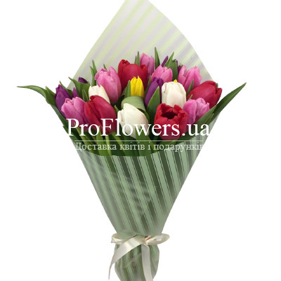 Bouquet of 25 tulips - picture 2