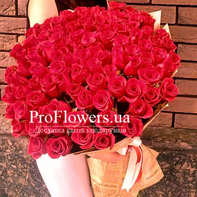 Bouquet with red roses "Lady"