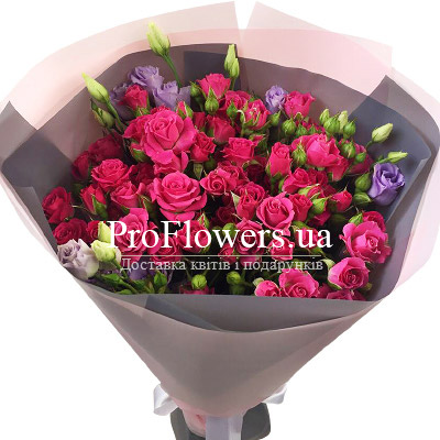 Букет цветов "Розовый закат"