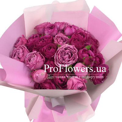 Bouquet of peony roses "Mystic"