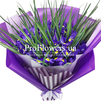 Bouquet with irises "Beauty of Nature"