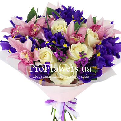 Bouquet with orchids "Tenderness"