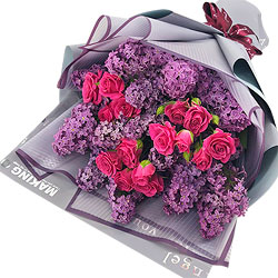  Spring bouquet "Lilac sunset"