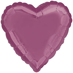 Фольгированный шар сердце "Металлик  Lavender"