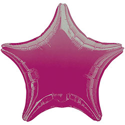 Фольгированный шар звезда "Металлик Fuchsia"