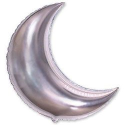 Фольгированный шар "Месяц" silver