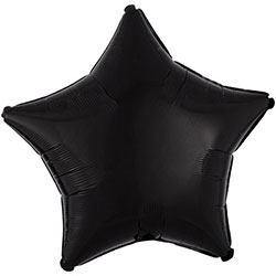 Фольгированный шар звезда " Пастель Opaque Black"