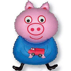 Balloon mini-figure "Pig with a toy car"