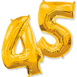 Foil balloons - number forty five