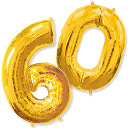 Foil balloons - number sixty