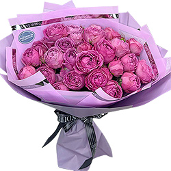 9 роз "Мисти Бабблс"