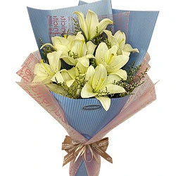 Bouquet of white lilies "Romance"